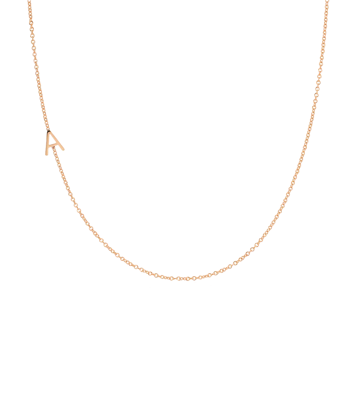 Initial Necklace in Rose Gold - Image 6